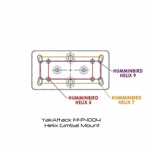 YakAttack Humminbird Helix® Fish Finder Mount with Track Mounted LockNLoad™ Mounting System