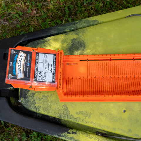 YakAttack LeaderBoard - 28" Measuring Board with Built-In Identifier Holders and Cull Tabs, Orange