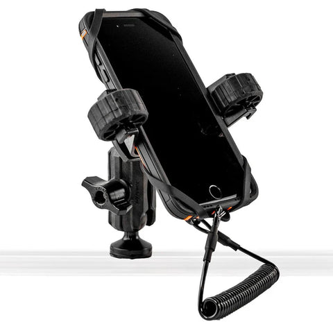 YakkAttack RotoGrip Phone Holder with 1" Screwball Track Mount