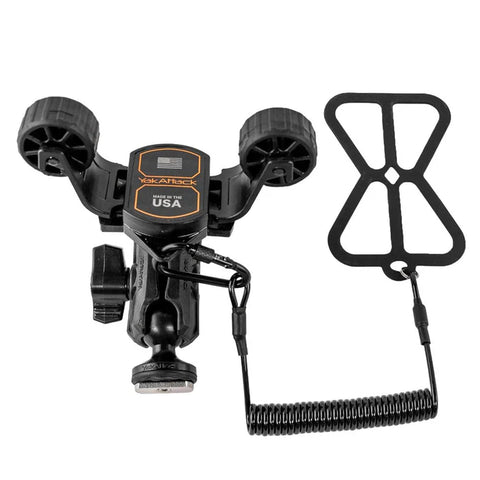 YakkAttack RotoGrip Phone Holder with 1" Screwball Track Mount