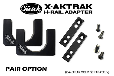 Ketch Kayak X-Aktrak H-Rail Adapter – Midnight Black Anodized