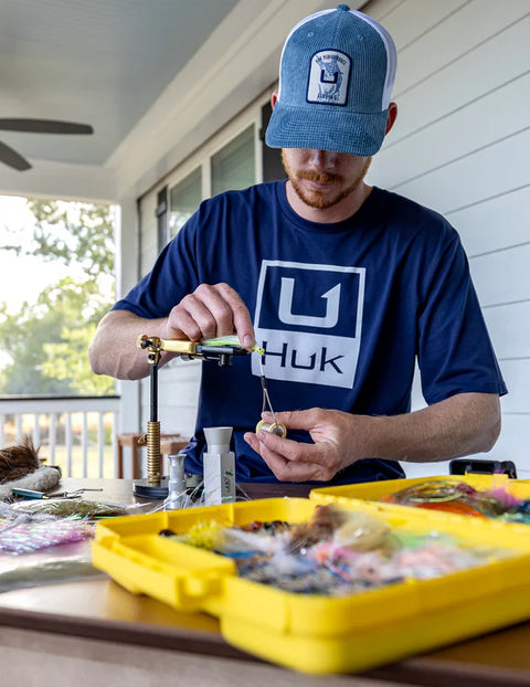 Huk Stacked Logo Tee