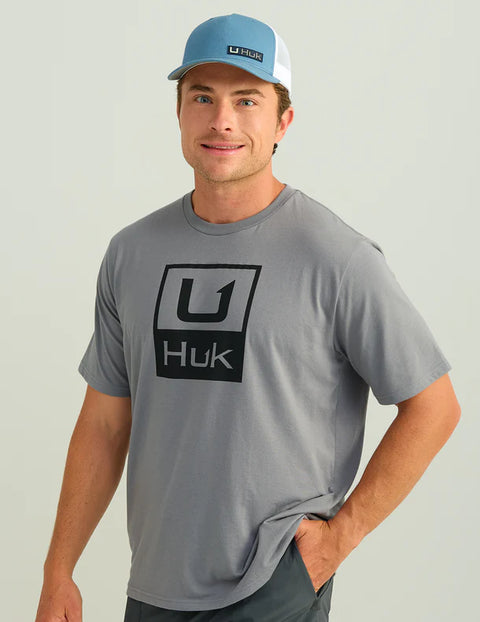 Huk Stacked Logo Tee